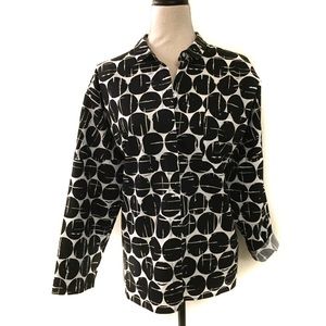 Investments Blouses Size L Black/White
